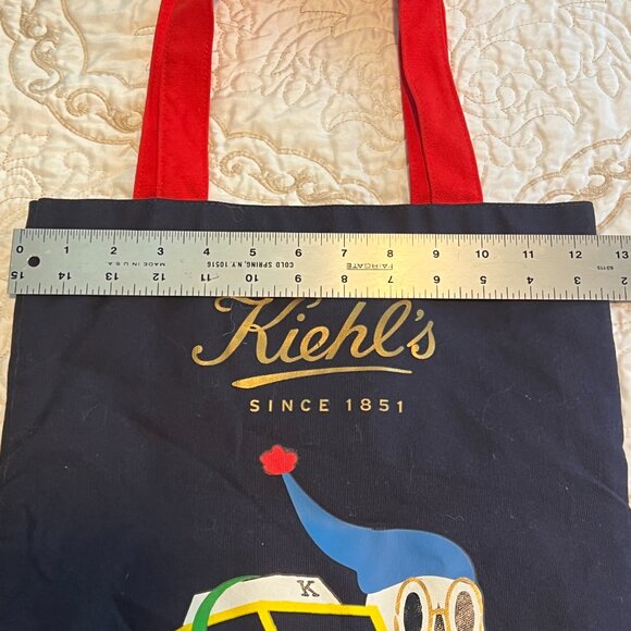NWOT Kiehls Limited Edition Navy Blue Canvas Tote - Picture 5 of 8